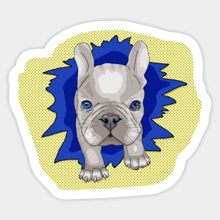 French Bulldog lover Cute Puppy comic Sticker